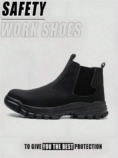 Women's Steel Toe Safety Shoes, Lightweight Work & Sports Shoes With Puncture Proof, Anti-Slip, Breathable Features. Suitable For Construction Sites, Warehouses, Factories, Landscaping. Fashionable, Protective For Gardening, Shock-Absorbing, Durable Outdoor Hiking Shoes, Commuting Backup Shoes | SHEIN