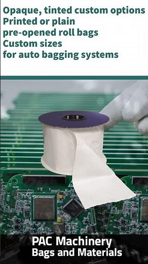 Permanent Electrostatic Dissipative (ESD) Bags for #electronic #packaging on automatic baggers