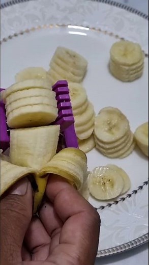 Banana cutter |How to use banana cutter kitchen gadgets |veg slicer |Tips and tricks
