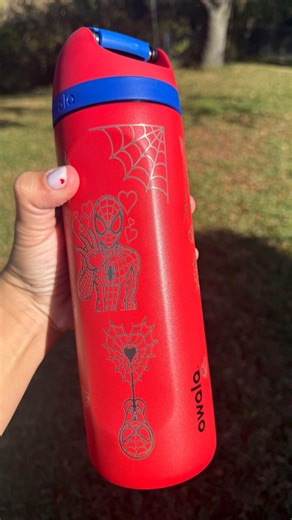 Spider-man Owala Water Bottle | Personalized Laser Engraved Tumbler - Etsy