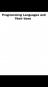 2.7K views · 1.1K reactions | Programming language and their uses . . . By @code_jetsetjoy . . Follow for more Unique Ideas | Unique Ideas | Facebook