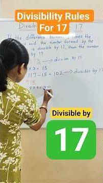 Divisibility Rules For 17 | DIvisible by 17 | Divisibility Test For 17 #shots #maths #divisibility
