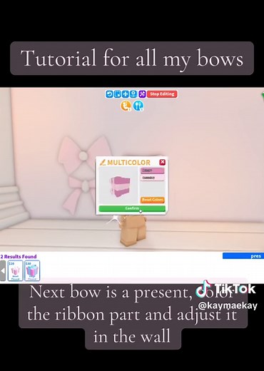 Requested bow tutorial #tut #tutorial #howto #house #ribbon #bows #pink #adoptmeroblox