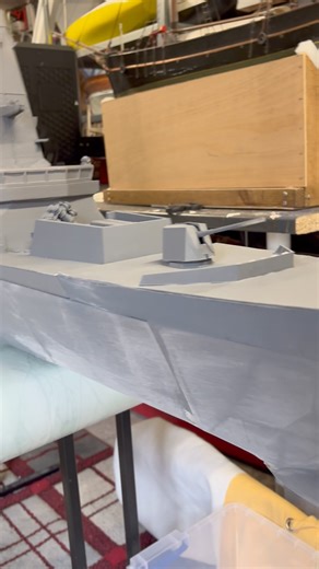 1/96 scale Type 45 Destroyer HMS Diamond under construction. | Dundee Model Boat Club