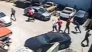 CCTV of Hells Angels shooting