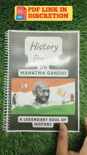 History Project On Mahatma Gandhi: A Legendary Soul of History Class 12th #diy #project #class12