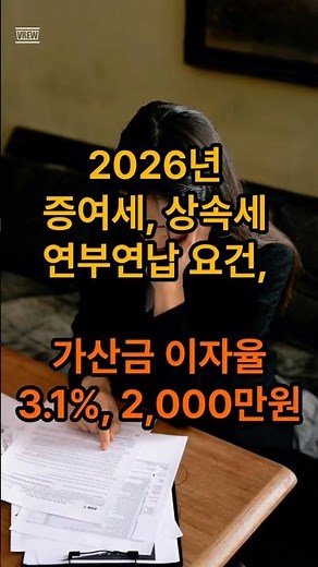 Requirements for annual installment payment of gift tax and inheritance tax in 2026, surcharge in...