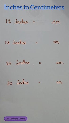 Easy Inches to Centimeters Trick 📏 | Fast Math Hack for Kids #shorts
