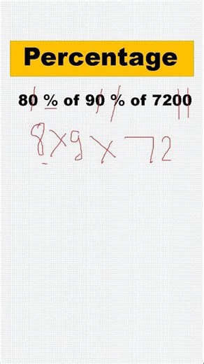 Percentage based question for competitive exam ||