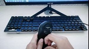 Wireless Gaming Keyboard and Mouse Combo, 104 Keys Standard US Layout RGB Backlit Rechargeable Mechanical Feel Waterproof Mute Mouse for Gamers(Black)