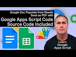 Learn Google Apps Script Use a Doc as a template to populate with Sheet data and email as PDF