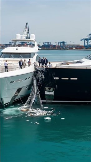 Luxury Yachts Collide! Shocking Marina Accident 😱