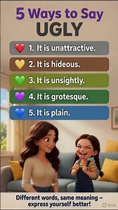 5 Better (and Kinder) Ways to Say UGLY in English 😅 #englarity #englishforkids
