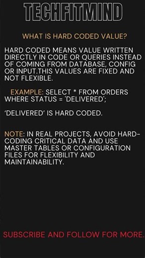What is Hard Coded? #shortvideo #database #mysql #viral #trending #shorts