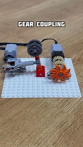 Gear Coupling #lego #technic #legotechnic #dcmotor #dcmotorproject #diyprojects #dynamo #electric #experiment #diy #engineering #legofan #legoproject #stem #bricktechnology #gears #gearcoupling | Bricks Master Builders