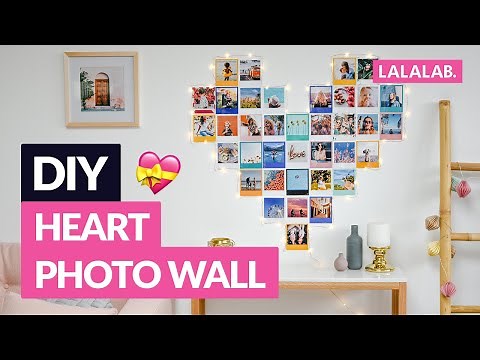 DIY - HOW TO DO A HEART PHOTO WALL?
