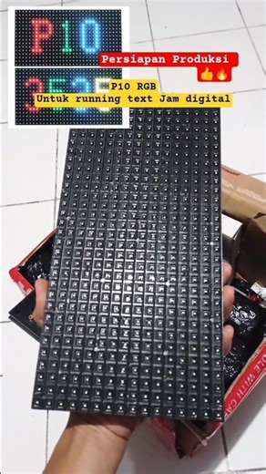 Panel LED P10 rgb untuk running text jam sholat keren 🔥🔥‼️ #jws #diyprojects #ledlights