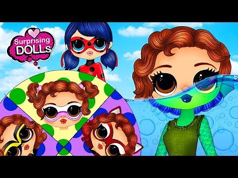 Miraculous Ladybug Helps Luca Girl: Transformation and New Dress - DIY Paper Dolls & Crafts