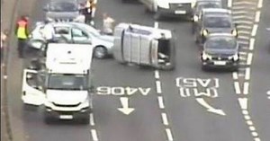 Live Updates: A406 at Brent Cross closed after car flips over