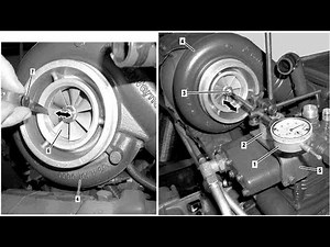Check axial play and radial play at rotor shaft on Mercedes-Benz Actros
