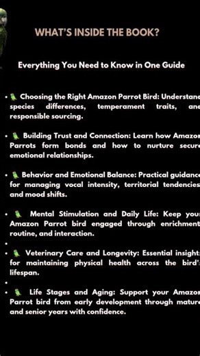 🦜 The Amazon Parrot Handbook✔️ Practical care tips✔️