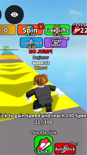 INSANE SPEED in Anime Speed Clicker 🤯 | Fastest Roblox Parkour Gameplay! #roblox #subscribe #video