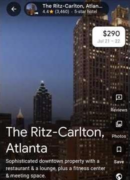 #1 best hotel in Atlanta Georgia​The Ritz-Carlton, (5-star)
