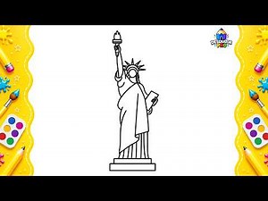 How to Draw the Statue of Liberty Easy Step by Step | Statue of Liberty Drawing