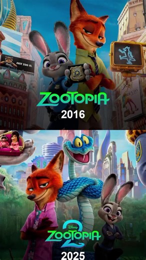 Zootopia [2016] 🦊🐇 Zootopia 2 [2025]🦊🐇🐍 #zootopia2 #edit #zootopia @Nick @Javier•Edits🌒🤍 @Sly Fox (Nick Wilde) fan @Anton🇹🇷🇷🇺🇪🇸🇧🇷 @🦊⃫⃟🍁η𝗶cĸ｡𝕎𝔦lde❄️🦊⃫⃟