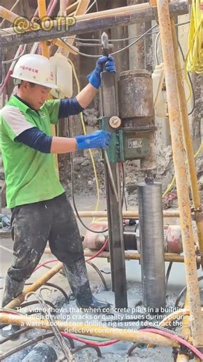 Performing core drilling operations in hard rock or concrete.