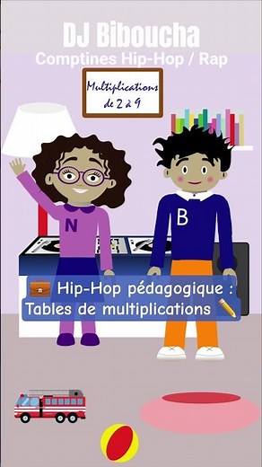 💼 Cadeau pédagogique : tables de multiplications ✏️ DJ Biboucha #multiplication #comptines #hiphop