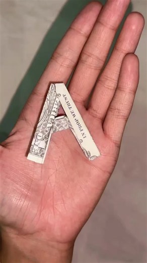 Dollar Bill Origami: How to Fold a Dollar Alphabet