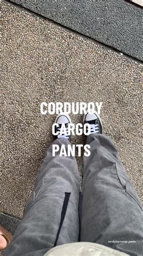 Stylish Corduroy Cargo Pants Outfit Ideas with Converse Shoes