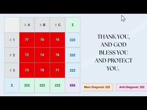 How to make a 3 X 3 magic square ( with 222 sum)