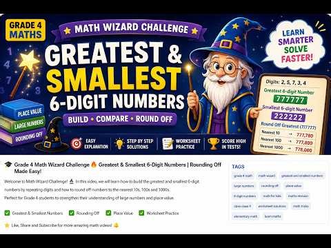 Grade 4 Math Wizard Challenge Largest & Smallest 6-Digit Numbers Explained
