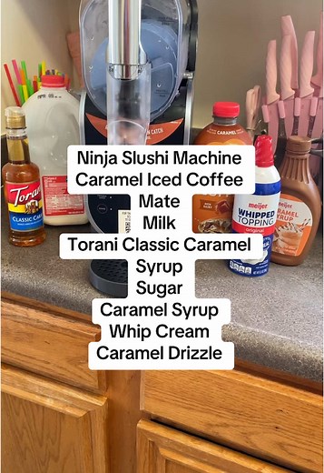 Caramel Frappé better than McDonald’s! #ninjaslushirecipe #frappe #caramelfrappe #ninjaslushi #slushi #caramel #coffee #coffeetiktok #slushayee #ninjaslushimachine #coffeelover #fyp #easyninjarecipes #easyrecipes #thatninja #mcdonalds #mcdonaldscaramelfrappe #thatninjaslushayee