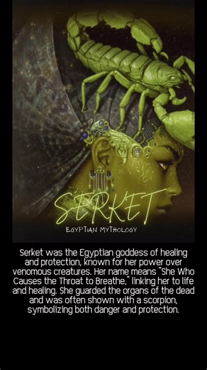 Egyptian goddess of protection against the venemous stings and bites of scorpions. #egyptianmythology #serket #mythology | Echoes of Myths