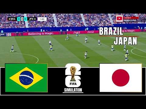 BRAZIL vs JAPAN World Cup 2026 - Match Highlights & Realistic Simulation
