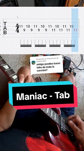 Maniac Guitar Tips and Tabs Cover
