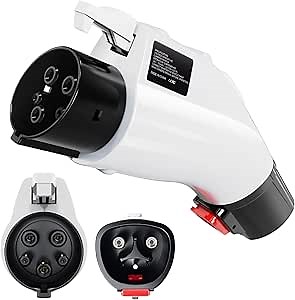 J1772 EVs Adapter, Tesla to Charging Fit for All EVs, Max 60 Amp & 250V AC, Compatible with Destination Charger Mobile Connector Wall Connector. (NACS to j1772)