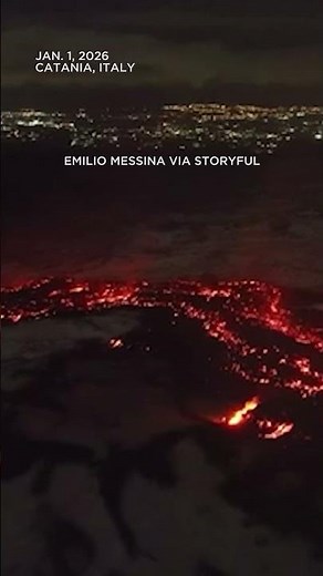 Drone captures incredible lava flow