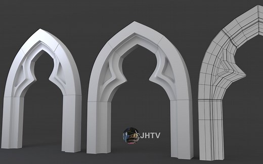 maya2018 欧式窗户制作