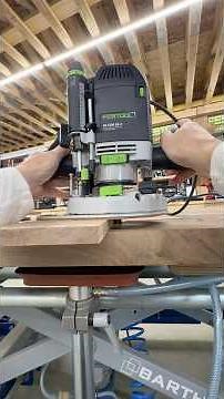 Using the ‪@festool-canada‬OF 2200 router to flush trim table top inlays