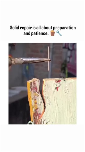 just fun | Sometimes a solid repair is all about preparation and patience. 🪵🔧 This quick DIY clip walks through an effective way to fix a split wooden... | Instagram