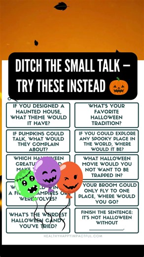 Halloween conversation starters and icebreakers