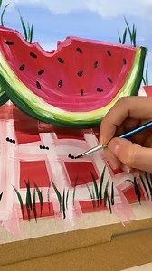 40K views · 659 reactions | Here’s how to paint watermelon slices on...