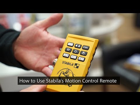 How To Use Stabila's LAR 350 Motion Control Remote Controller