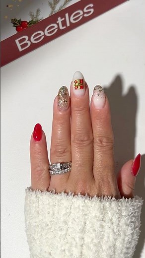 ✨🎄💫 GOLDEN GLITTER HOLIDAY NAIL EDITION #nails #naildesigns #unhas #holidaynails #nailtutorial