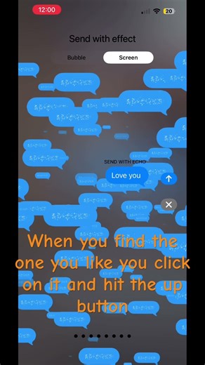 How to send bubble and screen text #tutorial ￼