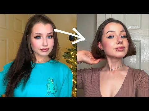 Cutting my hair into a short bob! (dramatic transformation)
